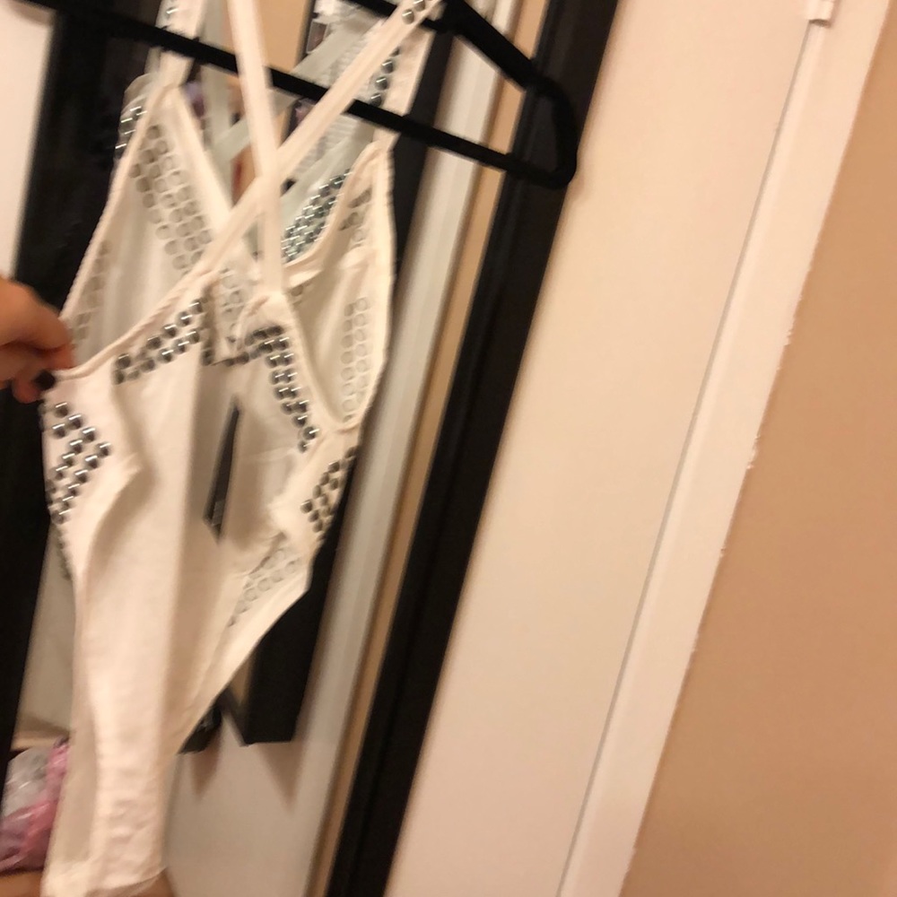 White beaded body suit - Picture 3 of 4